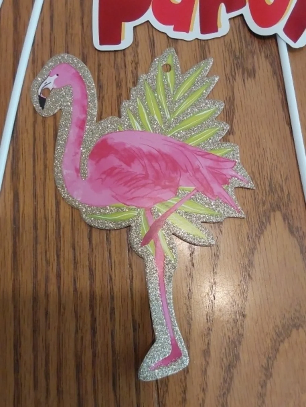 Let's Party Photo Props Set - Pink Flamingo, Pineapple & Text Signs